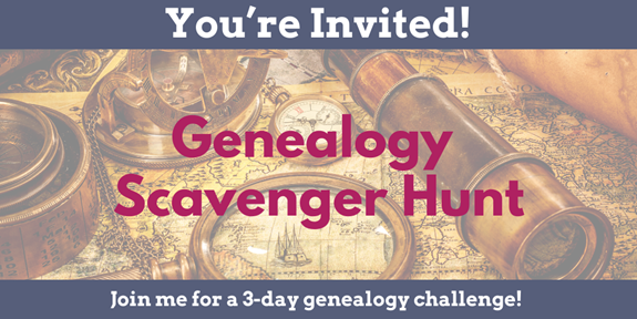 Genealogy Scavenger Hunt July 2020