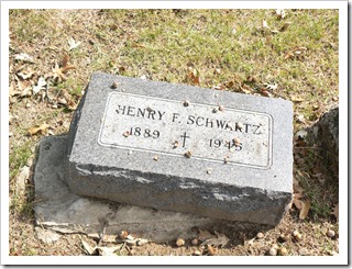 SCHWARTZ, Henry Ferdinand 1568 - 1945 Headstone