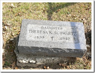 SCHWARTZ, Theresa Katrina 1353 - 1942 Headstone