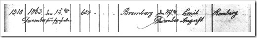 MILLER, Emil Baptism Register (Page 1)